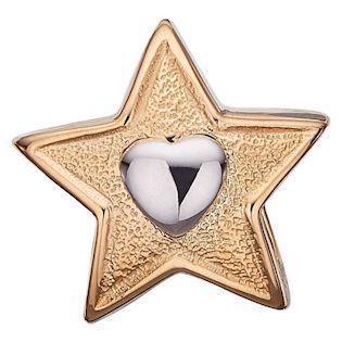 Christina Collect gold-plated Dreaming Hearts Glittering star with small silver heart in the middle, model 630-G106